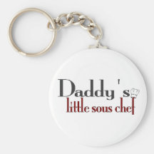 Daddy's little sous chef keychain