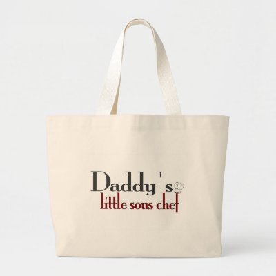 Daddy's little sous chef tote bag