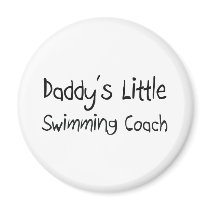 Daddy's Little Swimming Coach magnets by professions Daddy's Little Swimming Coach magnets
