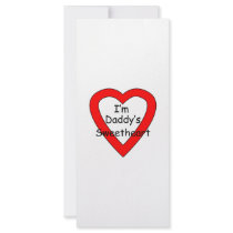 Daddy's Sweetheart rack cards