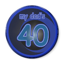 Dad's 40th Birthday Fridge Magnets
