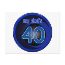 Dad's 40th Birthday Post Card
