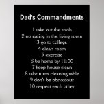 Dad's Commandments Posters