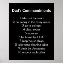 Dad's Commandments Posters