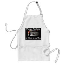 Dad's Cooking is Music to my Nose Apron, White