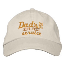 Dad's Customizable 24 HRS Service Have Fun! Embroidered Hats