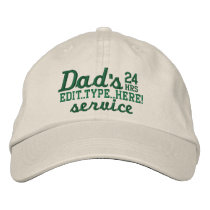 Dad's Customizable 24 HRS Service Have Fun! Embroidered Hats