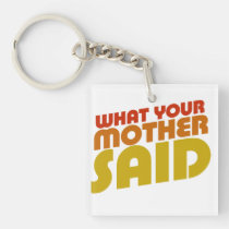 Dads favorite saying square acrylic keychains