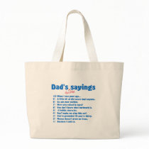 Dads favorite sayings bag