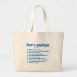 Dads favorite sayings bag