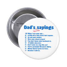 Dads favorite sayings button