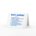 Dads favorite sayings cards