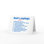 Dads favorite sayings cards