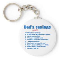 Dads favorite sayings keychain