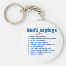 Dads favorite sayings keychain
