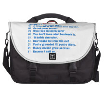 Dad's favorite sayings laptop bag