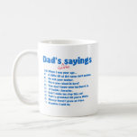 Dads favorite sayings mug