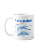 Dads favorite sayings mug