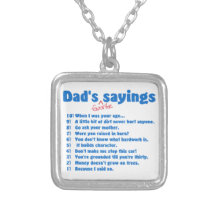 Dad's favorite sayings personalized necklace