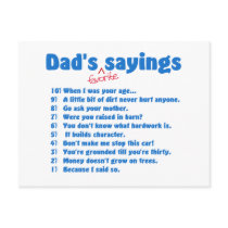 Dads favorite sayings postcard