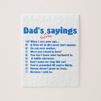 Dad's favorite sayings puzzles