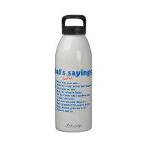 Dad's favorite sayings reusable water bottles