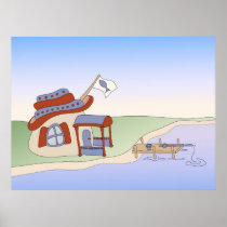 Dad's Fishing Shack Poster