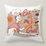 Dad's Grill Retro Pillow