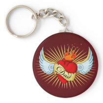 Dad's Heart Key Chains