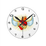 Dad's Heart Round Wall Clock