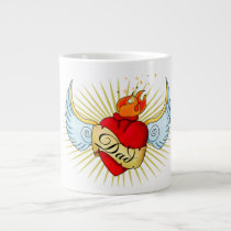 Dad's Heart Jumbo Mug - Mug