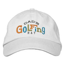 Dad's Lucky Golfing Embroidery Hat Baseball Cap