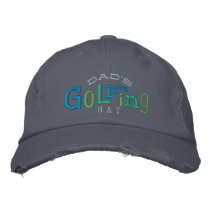 Dad's Lucky Golfing Embroidery Hat Embroidered Baseball Cap