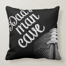 Dad's man cave football throw pillow pillows