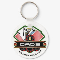 DAD'S No Limit Hold'em keychains