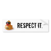 Daduck, Respect it. bumper stickers by halowonder Daduck, Respect it. bumper stickers