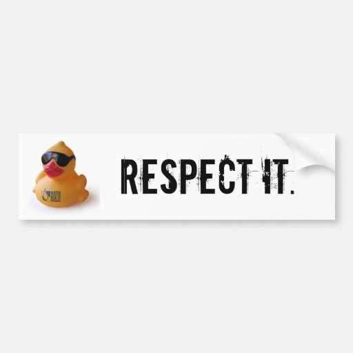 Daduck Respect It Bumper Sticker Zazzle