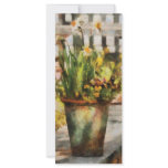 Daffodil  - A pot of daffodil's Full Color Rack Card