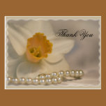 Daffodil and Pearls Thank You postcards