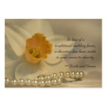 Daffodil and Pearls Wedding Charity Favor Card Business Card Templates