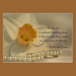 Daffodil and Pearls Wedding Charity Favor Card business cards