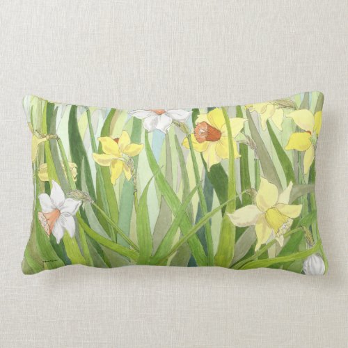 Daffodil Fields Lumbar Pillow