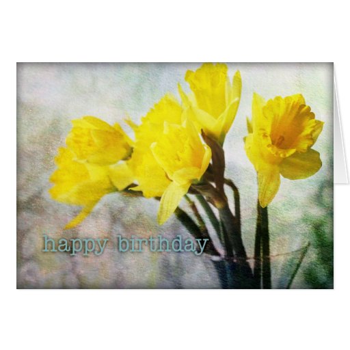 Daffodil Happy Birthday #1 Greeting Cards | Zazzle