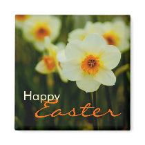 Daffodil • Happy Easter Magnet