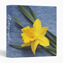 Daffodil Photo Album 3 Ring Binder