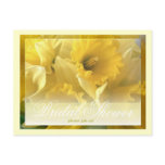 daffodil shower announcement post card