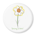 Daffodil - Single Refrigerator Magnets