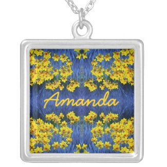Daffodil Spring Name Pendant necklace