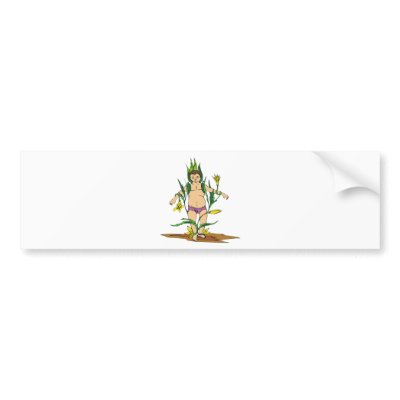 Daffodil-Sprite Bumper Stickers by blonde_designs