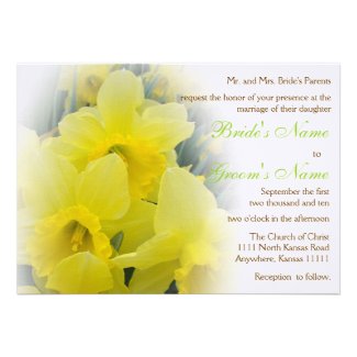 Daffodil Wedding Custom Invitation